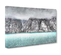 Fog Over Baffin Island In Canada Canvas Print | Gallery Wrapped 30mm Frame Wall Art | 20x14 inches | Ready to Hang | Abstract Picture | Living Room Bedroom Lounge Office