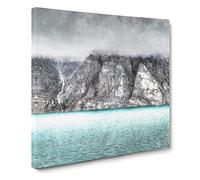 Fog Over Baffin Island in Canada Canvas Print | Gallery Wrapped 30mm Frame Wall Art | 20x20 inches | Ready to Hang | Abstract Picture | Living Room Bedroom Lounge Office