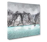 Fog Over Baffin Island in Canada Canvas Print | Gallery Wrapped 30mm Frame Wall Art | 20x20 inches | Ready to Hang | Abstract Picture | Living Room Bedroom Lounge Office
