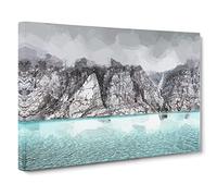 Fog Over Baffin Island In Canada Canvas Print | Gallery Wrapped 30mm Frame Wall Art | 24x16 inches | Ready to Hang | Abstract Picture | Living Room Bedroom Lounge Office