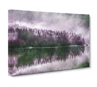 Fog Over Forest In Italy Canvas Print | Gallery Wrapped 30mm Frame Wall Art | 30x20 inches | Ready to Hang | Modern Landscape Picture | Living Room Bedroom Lounge Office