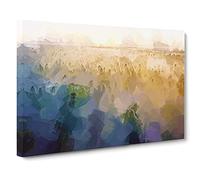 Fog Over The Forest Canvas Print | Gallery Wrapped 30mm Frame Wall Art | 30x20 inches | Ready to Hang | Abstract Landscape Picture | Living Room Bedroom Lounge Office