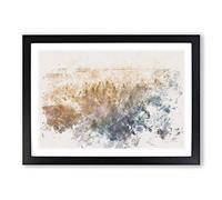 Fog Over The Forest Watercolour Framed Print | A2 Black Framed Wall Art | Ready to Hang | Modern Landscape Picture | Living Room Bedroom Lounge Office