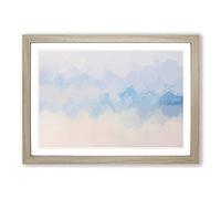 Fog Over The Lake in Abstract Framed Print | A2 Oak Framed Wall Art | Ready to Hang | Abstract Landscape Picture | Living Room Bedroom Lounge Office