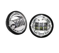 Fog Passing Lights 4.5"inch Motorcycle LED Fog Light 4.5" Auxiliary Passing Lamps For Electra For Glide For Ultra For Limited For FLHTK 2010-2016(Chrome no halo)