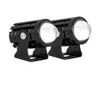 Fog Passing Lights Universal Motorcycle LED Headlight Projector Lens Dual Color ATV Scooter Driving Lamp Fog Light Auxiliary Spotlight Lamp(2Piece White No Switch)