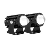 Fog Passing Lights Universal Motorcycle LED Headlight Projector Lens Dual Color ATV Scooter Driving Lamp Fog Light Auxiliary Spotlight Lamp(2Piece White No Switch)