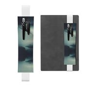 Fog Print Adjustable Elastic Band Pen Holder Pu Leather Pen Sleeve Pouch for Hardcover Journals, Notebooks