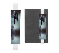 Fog Print Adjustable Elastic Band Pen Holder Pu Leather Pen Sleeve Pouch for Hardcover Journals, Notebooks