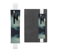 Fog Print Adjustable Elastic Band Pen Holder Pu Leather Pen Sleeve Pouch for Hardcover Journals, Notebooks