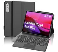 FOGARI Case Keyboard for Lenovo Yoga Tab Plus 12.7 inch Tablet 2025,Detachable Trackpad Bluetooth UK Version Keyboard for Yoga Tab Plus 2025, Black