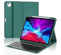 FOGARI Case with Keyboard for iPad Pro 12.9 Inch 6ª 2022 /5ª 2021/4ª 2020/3ª Gen 2018, QWERTZ German Magnetic Removable Bluetooth Keyboard for iPad Air 13 Inch M2/M3 2024/2025, Dark Green