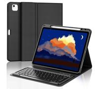 FOGARI Case with Keyboard for iPad Pro 12.9 Inch 6ª 2022 /5ª 2021/4ª 2020/3ª Gen 2018, QWERTZ German Magnetic Removable Bluetooth Keyboard for iPad Air 13 Inch M2/M3 2024/2025, Black