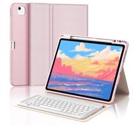 FOGARI Case with Keyboard for iPad Pro 12.9 Inch 6ª 2022 /5ª 2021/4ª 2020/3ª Gen 2018, QWERTZ German Magnetic Removable Bluetooth Keyboard for iPad Air 13 Inch M2/M3 2024/2025, Pink