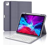 FOGARI Case with Keyboard for iPad Pro 12.9 Inch 6ª 2022 /5ª 2021/4ª 2020/3ª Gen 2018, QWERTZ German Magnetic Removable Bluetooth Keyboard for iPad Air 13 Inch M2/M3 2024/2025, Lavender
