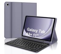 FOGARI Case with Keyboard for Samsung Galaxy Tab A9 Plus 11 Inch 2023, QWERTZ German Magnetic Removable Bluetooth Keyboard for Samsung Galaxy Tab A9+/A9 Plus 2023, Lavender Purple