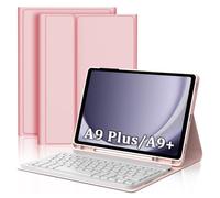 FOGARI Case with Keyboard for Samsung Galaxy Tab A9 Plus 11 Inch 2023, QWERTZ German, Magnetic Removable Bluetooth Keyboard for Samsung Galaxy Tab A9+/A9 Plus 2023, Pink