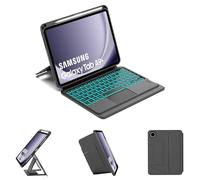 FOGARI Comb Touch Samsung Galaxy Tab A9 Plus 2023 11 inch Keyboard Case, Detachable Magnetic Backlit Trackpad Keyboard - QWERTY UK English Layout - 3 Devices Bluetooth Channels Change, Black