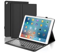 FOGARI iPad Pro 12.9 2017/2015 Keyboard Case - Detachable Bluetooth Backlit Keyboard with Pencil Holder Case for iPad Pro 12.9 2nd/1st Generation, Black