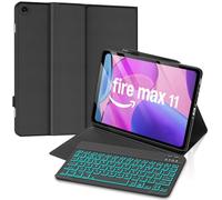 FOGARI Keyboard Case for Fire Max 11 13th Genetation, Case for Fire Max 11 2023 11'' tablet, Detachable Bluetooth Backlit UK Version Keyboard, Black
