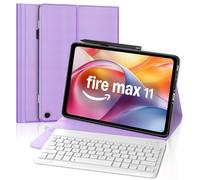 FOGARI Keyboard Case for Fire Max 11 2023 11'' tablet, Case for Fire Max 11(13th Generation), Detachable Bluetooth UK Version Keyboard, Violet