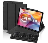 FOGARI Keyboard Case for Fire Max 11 2023 11'' tablet, Case for Fire Max 11(13th Generation), Detachable Bluetooth UK Version Keyboard, Black
