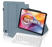 FOGARI Keyboard Case for Fire Max 11 2023 11'' tablet, Case for Fire Max 11(13th Generation), Detachable Bluetooth UK Version Keyboard, Blue