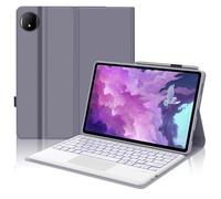 FOGARI Keyboard Case for Honor Magic Pad 2 Tablet 12.3 Inch, Multi Touch Trackpad, 7 Colours Lighting Keyboard with Magnetic Removable for Magic Pad 2 12.3 Inch, German QWERTZ, Purple