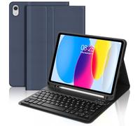 FOGARI Keyboard Case for iPad 10th Generation 2022 10.9"/11th Generation A16 202511", QWERTZ German Magnetic Detachable Keyboard for iPad 11th/10th Gen, Dark Blue