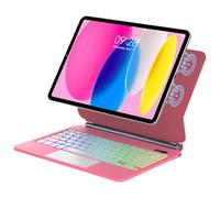 FOGARI Keyboard Case for iPad 10th Generation 2022 10.9 inch/11th Generation A16 2025 11 inch, Multi Touch Trackpad, QWERTZ Germany Magnetic Stand Magic Type Keyboard, Begonia Red
