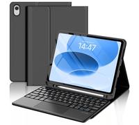 FOGARI Keyboard Case for iPad A16 11th Generation, Case for iPad 10th Generation 10.9 inch, Multi-Touch Keyboard, UK Layout Bluetooth Detachable Trackpad, Black