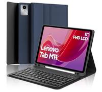 FOGARI Keyboard Case for Lenovo Tab M11 11 Inch 2024, QWERTZ German Keyboard with Magnetic Removable Bluetooth for Lenovo Tab M11 (TB330FU / TB330XU), Dark Blue
