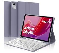 FOGARI Keyboard Case for Lenovo Tab M11 11 Inch 2024, QWERTZ German Keyboard with Magnetic Removable Bluetooth for Lenovo Tab M11 (TB330FU / TB330XU), Lavender Purple