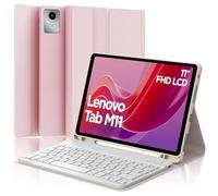 FOGARI Keyboard Case for Lenovo Tab M11 11 Inch 2024, QWERTZ German Keyboard with Magnetic Removable Bluetooth for Lenovo Tab M11 (TB330FU / TB330XU), Pink