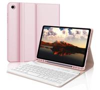 FOGARI Keyboard Case for Samsung Galaxy Tab A9 8.7 Inch 2023, QWERTZ German Keyboard Magnetic Wireless Removable Bluetooth for Samsung Galaxy Tab A9 2023 8.7 Inches, Pink