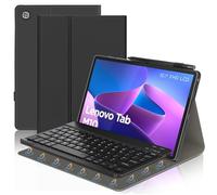 FOGARI Lenovo Tab M10 3rd Generation 10.1 inch Keyboard, UK Layout Bluetooth Detachable Keyboard with Smart Cover for Lenovo Tab M10 3rd Generation 2022, Black