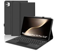 FOGARI Trackpad Keyboard Case for Honor MagicPad 3/3 Pro 13.3-inch Wi-Fi Tablet, Wireless Detachable Folio UK Version Touchpad Keyboard Cover for Honor MagicPad 3/3 Pro 2025 13.3", Black
