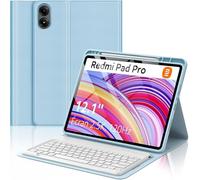 FOGARI Xiaomi Redmi Pad Pro 12.1 Keyboard Case - Xiaomi Pad Poco 12.1 Inch 2024, Magnetic Removable Keyboard with QWERTZ Layout, Case with Pen Holder for Xiaomi Pad Poco/Redmi Pad Pro 12.1, Blue
