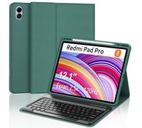 FOGARI Xiaomi Redmi Pad Pro 12.1 Keyboard Case, Xiaomi Pad Poco 12.1 Inch 2024, Magnetic Removable Keyboard, Case with Pen Holder for Redmi Pad Pro 12.1, Dark Green