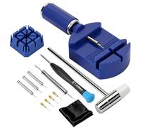 Fogbush Watch Link Removal Kit，Watch Strap Removal Tool for Chain Adjustment,Bracelet Chain Pin Remover Include Adjuster Repair Watch Link,Pin Remover, Hammer,Punch Pins (Blue)