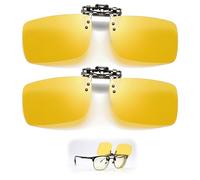 Fogcays 2 Packs Clip on Polarized Night vision Glasses Anti-Glare Clip On