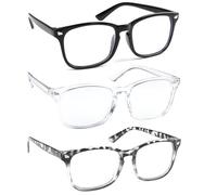 Fogcays 3 Pcs Blue Light Glasses, Blue Light Blocking Glasses Blue Light Glasses for Womens Men Gaming Glasses Computer Screen Filter Anti Headache Eyestrain Lightweight Eyeglasses Clear Glasses