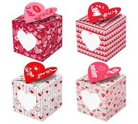 Fogcosy 12Pcs Valentines Box, Candy Heart Box, Bread Packaging Boxes, Cake Cardboard Heart, For Valentine'S Day Birthday Party Decoration School Classroom Gift Exchange