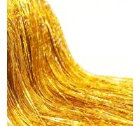 Fogcosy 3000Pcs Gold Tinsel Christmas Tree Decorations, 18.5in Aluminum Foil Tassel Extra Long Tinsel, Foil Fringe Garland Lametta for Holiday Christmas Tree Decorations Indoor Outdoor Winter Home