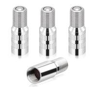 Fogcosy 4 Pcs Tyre Valve Extension - Tire Valve Extenders Brass Tire Stem Extension Wheel Tire Cap Extender Adapter for Car Motorcycle Truck