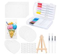 Fogcosy 41Pcs Magic 3D Foam Texture Painting Kit - Magic Puffy Paint, DIY Bubble Drawing Pens Art Supplies, 3D Drawing Magic Canvas Sponge for Kids Crafts and DIY Drawing Projects