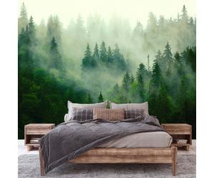 Foggy Forest WALLPAPER easy to apply bedroom wall mural trees nature Large