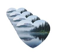 Foggy Lake by Mount Rainier Car Air Fresheners Cards Set of 4 Pieces Personalized Car Fresheners Gifts for Men Women Auto Aromatherapy Tablets Hanging Scented Cards for Wardrobe Bathroom