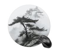 Foggy Mountain Pine Tree Mouse Pad Premium Texture Mousepad with Non-Slip Rubber Base 7.8" X 7.8" Large Gaming Mouse Mat Wireless Mouse Desk Accessories