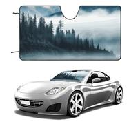 Foggy Mountains Landscape Car Windshield Sun Shade Keep Car Interior Cool 51"x28" Folding Front Window Sun Shade, Heat Shield for SUV, Truck, Blocks UV